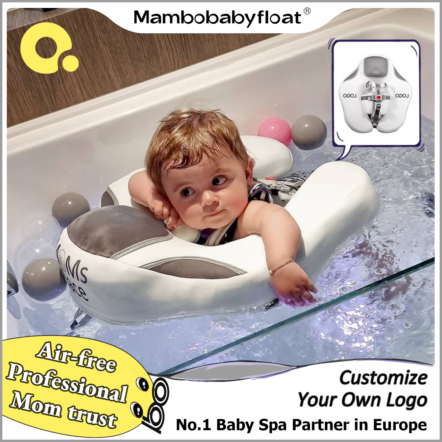 Baby Products Logo - Mambobaby Air-Free Baby Spa Customized Logo