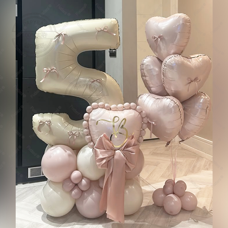 Baby Products Lotion - 53pcs Baby Pink Heart Shaped Balloon