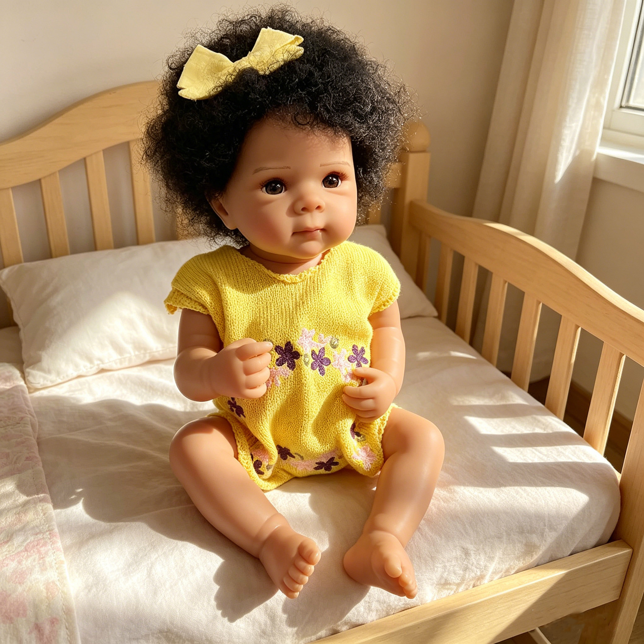 19inch Reborn Doll Dark Skin F - Baby Products For Curly Hair review and price