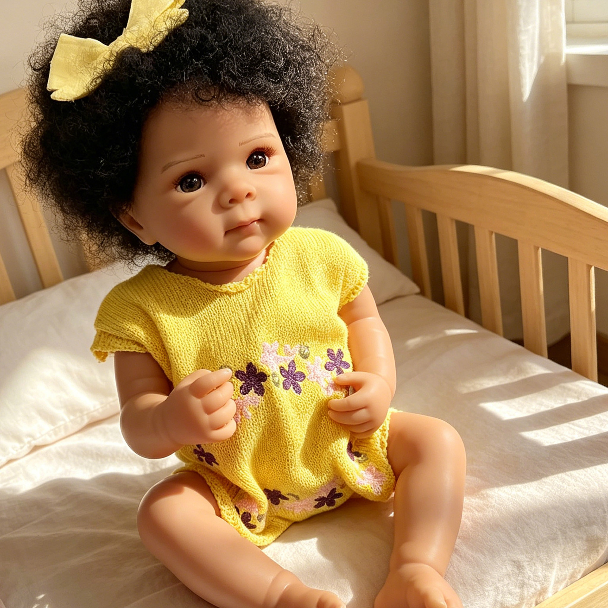 19inch Reborn Doll Dark Skin F - Baby Products For Curly Hair review and price