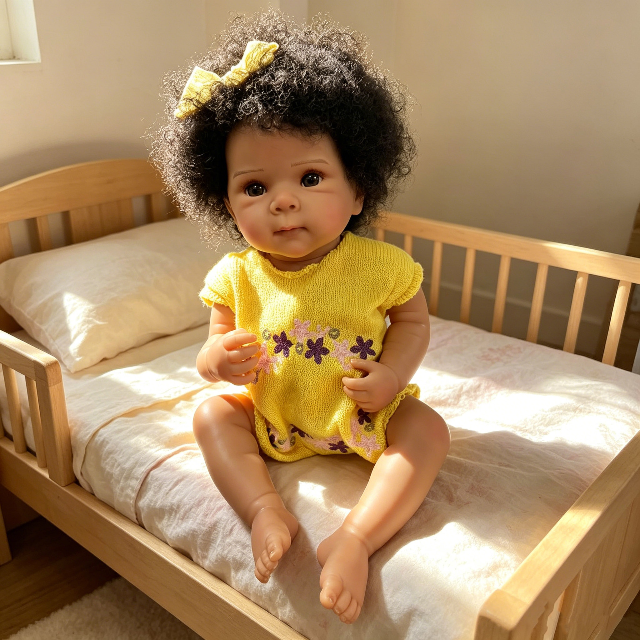 19inch Reborn Doll Dark Skin F - Baby Products For Curly Hair review and price