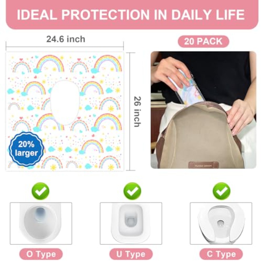 20 Pack Disposable Toilet Seat - Toddler Potty Training Seat review and price