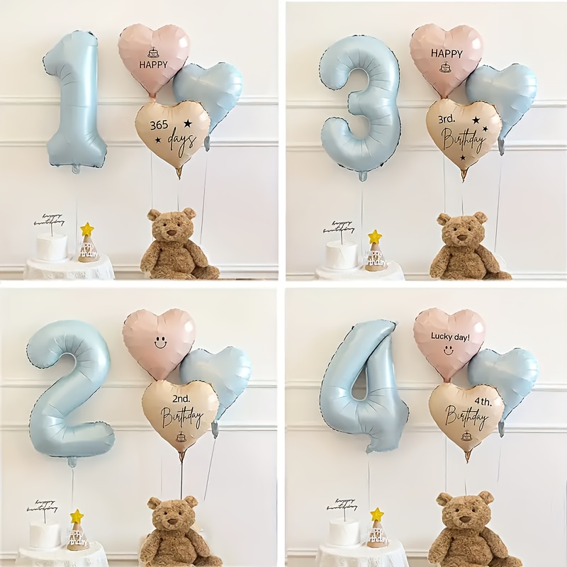 4Pcs Baby Blue Number Birthday - Baby Products Lotion review and price