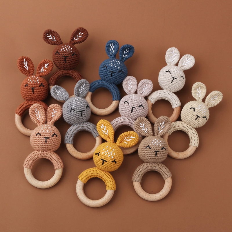 Bunny Baby Wooden Teether Croc - Baby Products Logo review and price
