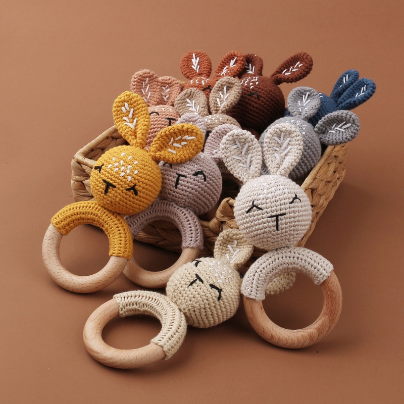 Bunny Baby Wooden Teether Croc - Baby Products Logo review and price