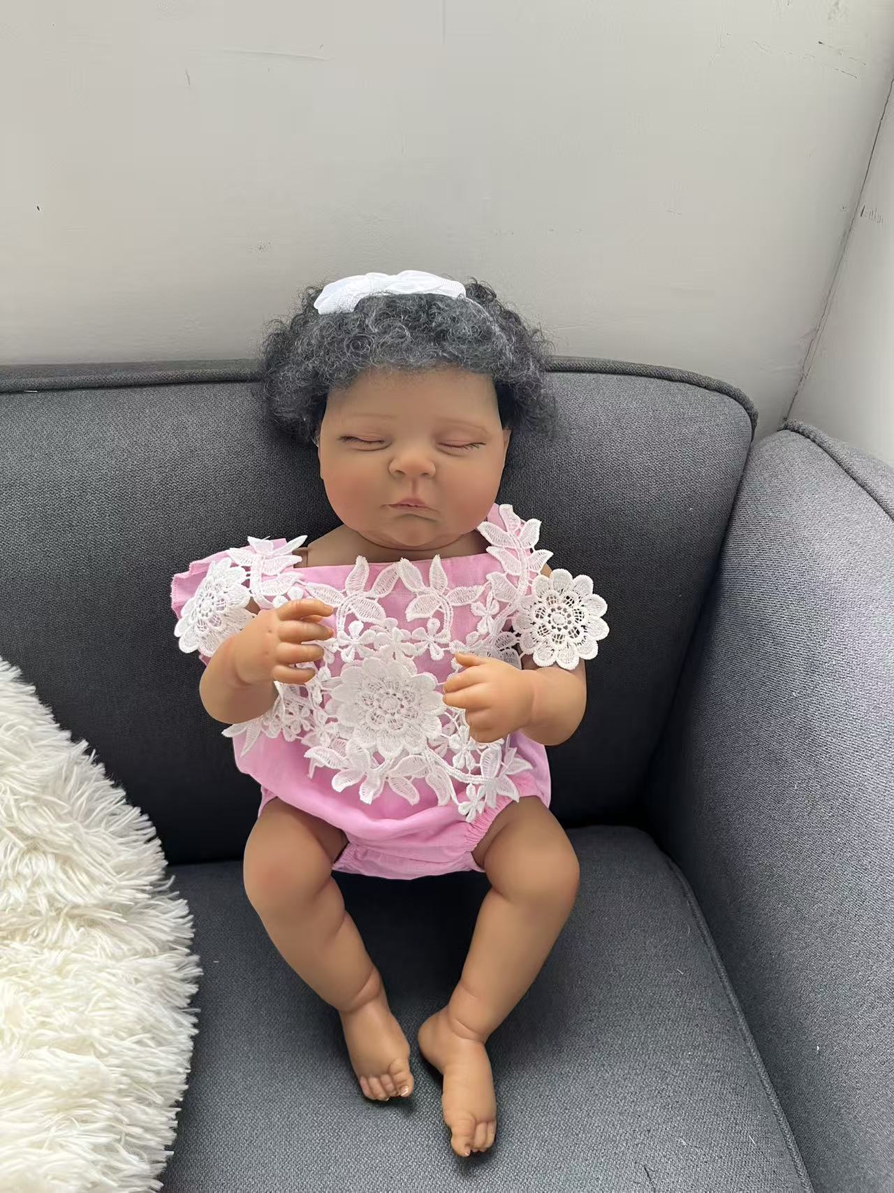 48CM Reborn Peaches Silicone B - Baby Products For Curly Hair review and price