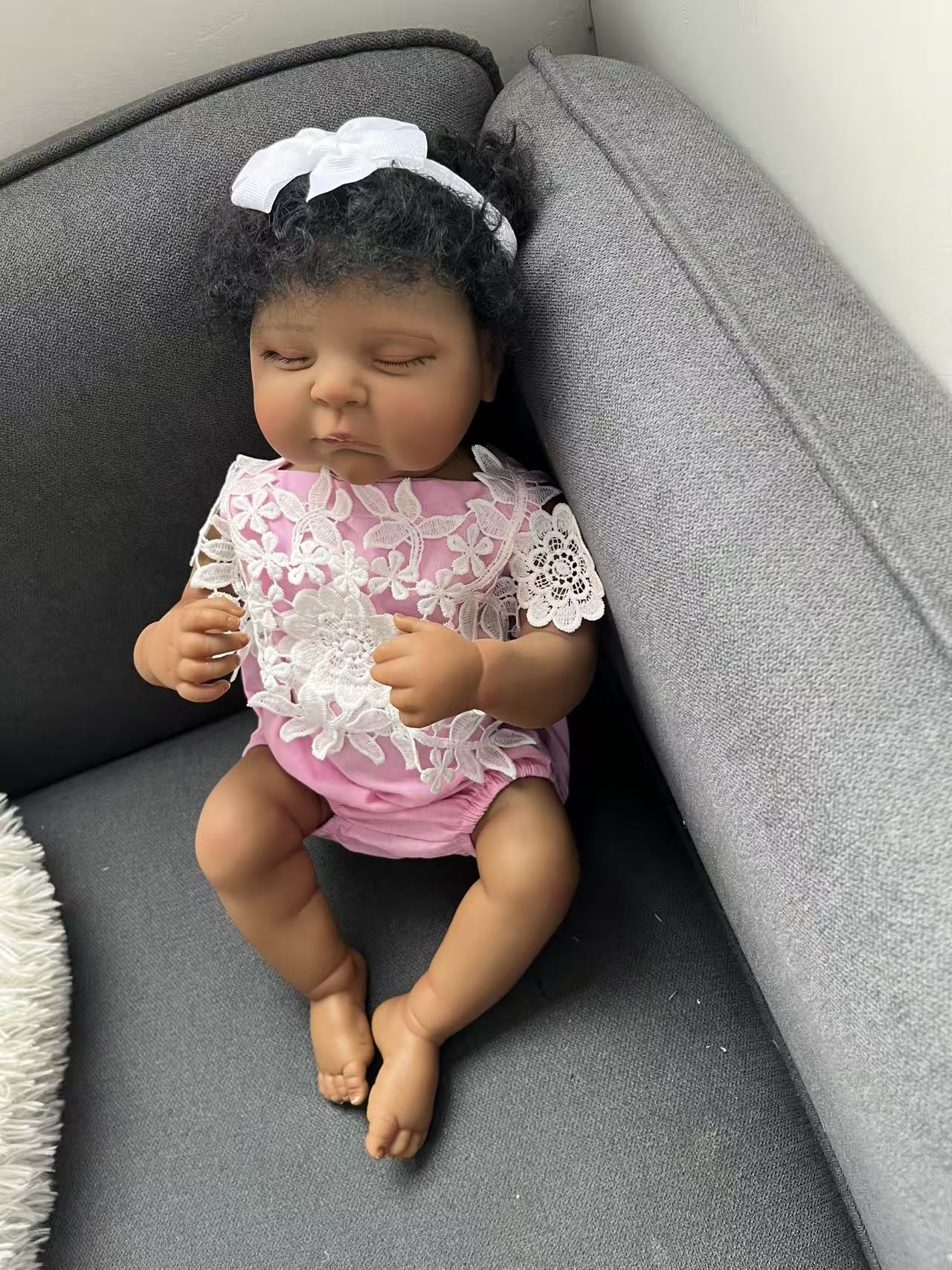 48CM Reborn Peaches Silicone B - Baby Products For Curly Hair review and price